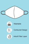 Zivame 3 Layer seamless Cloth Face Mask with Inbuilt Filter Pack of 2 - Red Skin — thumbnail 3