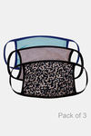 Zivame 2 Layer Knit Cotton Face Mask Pack of 3 - Dot Blue Grey — thumbnail 1