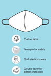 Zivame 2 Layer Printed knit cotton Face Mask with Adjustable Nose Clip Pack of 2 - Pink Chic Anthra Chic — thumbnail 3