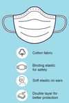 Zivame 2 Layer Printed Pleated Knit Cotton Face Mask Pack of 3 - Pink Navy Brown — thumbnail 3