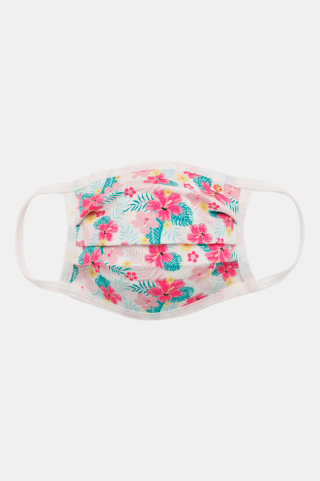 Zivame 2 Layer Printed Pleated Knit Cotton Face Mask Pack of 3 - Pink Navy Brown — image 9