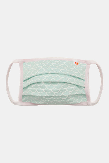Zivame Kids 2 Layer Printed Pleated Knit Cotton Face Mask Pack of 3  - Brown White Wave — image 5