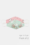 Zivame Girls Reusable 2 Layer Antiviral Knit Cotton Face Mask (Pack of 2) - Assorted — thumbnail 1