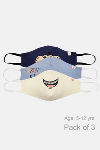Zivame Girls Reusable 2 Layer Antiviral Knit Cotton Face Mask (Pack of 3) - Assorted — thumbnail 1