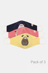 Zivame Girls Reusable 2 Layer Anti-microbial Knit Cotton Face Mask (Pack of 3)- Assorted — thumbnail 1