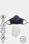Zivame Premium Reusable Mask With 5 Replaceable Filters Insert With Earloop - Silver Grey — thumbnail 1