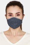 Zivame Premium Reusable Mask With 5 Replaceable Filters Insert With Earloop - Silver Grey — thumbnail 3