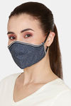 Zivame Premium Reusable Mask With 5 Replaceable Filters Insert With Earloop - Silver Grey — thumbnail 4