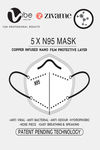 Zivame Copper Infused Nano Flim Protective Layer With Earloop N95 Mask - Pack of 5 — thumbnail 8