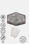 Zivame Premium Reusable Mask With 10 Replaceable Filters Insert With Headband - Silver Grey — thumbnail 1