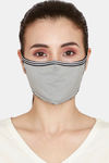 Zivame Premium Reusable Mask With 10 Replaceable Filters Insert With Headband - Silver Grey — thumbnail 3