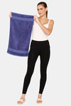 Zivame Bamboo Hand Towel - 590 GSM - Navy Peony — thumbnail 4