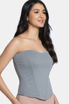 Zivame Short Slip Corset With Inbuilt Cups - Grey — thumbnail 4