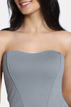 Zivame Short Slip Corset With Inbuilt Cups - Grey — thumbnail 5