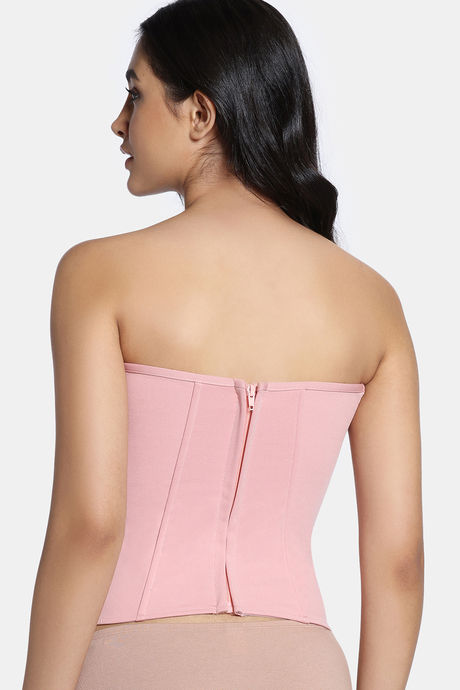 Zivame Short Slip Corset With Inbuilt Cups - Pink — image 3