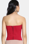 Zivame Short Slip Corset With Inbuilt Cups - Red — thumbnail 3