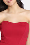 Zivame Short Slip Corset With Inbuilt Cups - Red — thumbnail 5