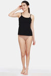 Zivame Knit Cotton Camisole - Black — thumbnail 4