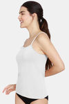 Zivame Knit Cotton Camisole - White — thumbnail 2