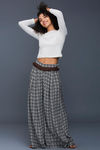 Zivame Geometric Print Palazzo Pant - Monochrome  — thumbnail 1