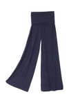 Zivame Aire Mid Waist Flared Fit Fold Over Pants-Navy — thumbnail 3