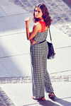 Zivame Geometric Print Jumpsuit -Monochrome  — thumbnail 2