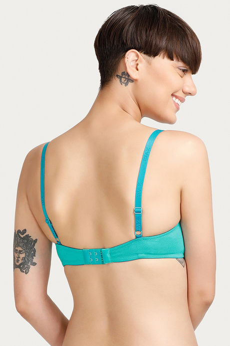 Zivame Padded Non Wired 3/4th Coverage T-Shirt Bra-Green — image 3