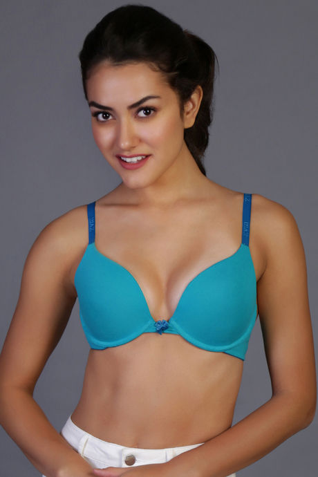 Zivame Padded  Under Wired Push Up Bra- Blue — image 4