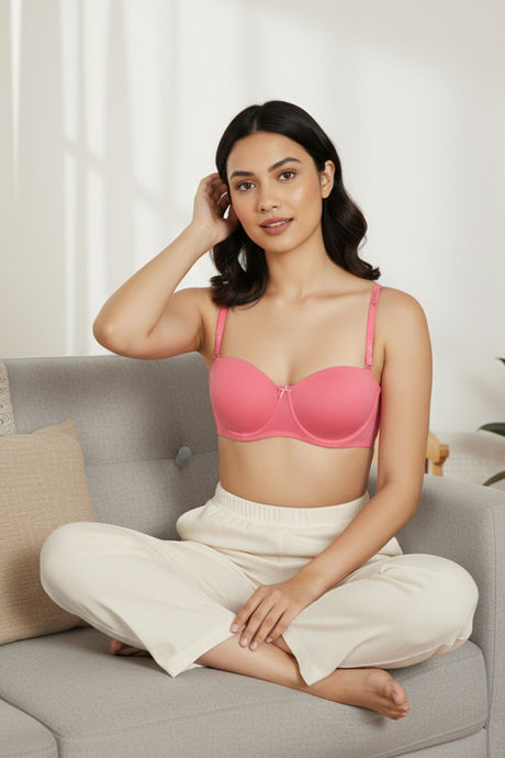 Zivame Padded Wired 3/4Th Coverage Multiway Bra - Coral — image 5