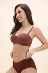 Zivame Padded Wired 3/4Th Coverage Multiway Bra - Mink — thumbnail 3