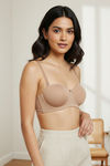 Zivame Padded Wired 3/4Th Coverage Multiway Bra - Skin — thumbnail 4