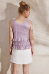 Zephyr Stripe Tiered Top- Maroon Stripe — thumbnail 2