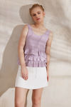 Zephyr Stripe Tiered Top- Maroon Stripe — thumbnail 4