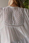 Zephyr Flared Sleeve Top With Lace Detail- White — thumbnail 4