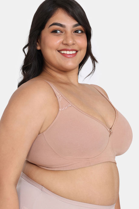 Zivame True Curv Basics Double Layered Non Wired 3/4Th Coverage Super Support Bra - Skin — image 3