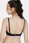 Zivame Double Layered Non Wired 3/4Th Coverage T-Shirt Bra - Black — thumbnail 3