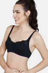 Zivame Double Layered Non Wired 3/4Th Coverage T-Shirt Bra - Black — thumbnail 4