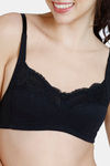 Zivame Double Layered Non Wired 3/4Th Coverage T-Shirt Bra - Black — thumbnail 5