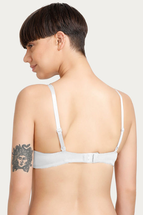 Zivame Basics Double Layered Non Wired Medium Coverage Bra - White — image 3