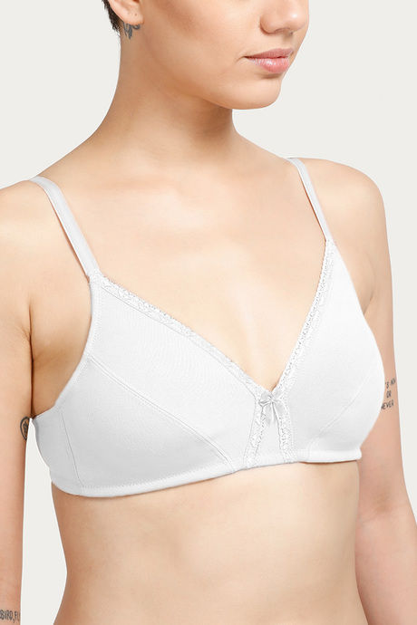 Zivame Basics Double Layered Non Wired Medium Coverage Bra - White — image 5