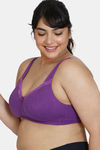 Zivame True Curv Basics Single Layered Non Wired 3/4Th Coverage Super Support Bra - Purple Magic — thumbnail 3
