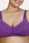 Zivame True Curv Basics Single Layered Non Wired 3/4Th Coverage Super Support Bra - Purple Magic — thumbnail 4
