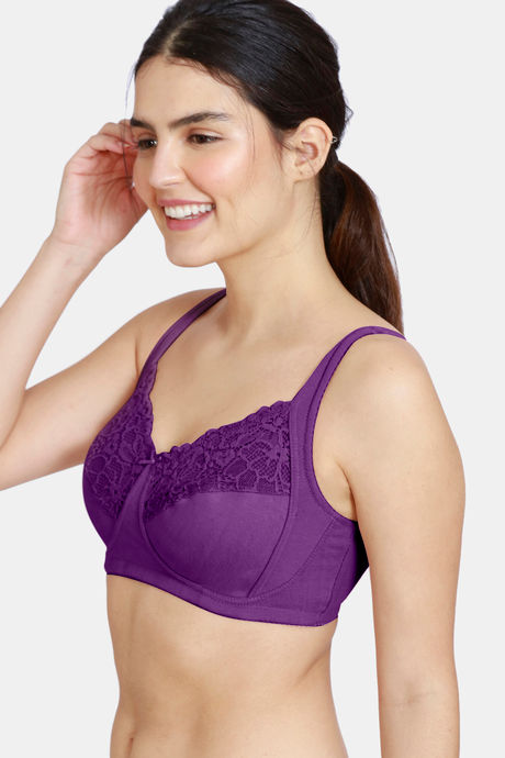 Zivame Basics Double Layered Non Wired 3/4th Coverage Sag Lift Bra-Purple Magic — image 3
