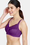 Zivame Basics Double Layered Non Wired 3/4th Coverage Sag Lift Bra-Purple Magic — thumbnail 3