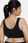 Zivame True Curv Double Layered Non Wired 3/4Th Coverage Super Support Bra - Anthracite2 — thumbnail 2