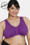 Zivame True Curv Double Layered Non Wired 3/4Th Coverage Super Support Bra - Purple Magic — thumbnail 1