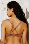 Zivame Padded Wired 3/4th Coverage T-Shirt Bra-Brown — thumbnail 4