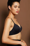 Zivame Padded Non Wired 3/4th Coverage T-Shirt Bra-Black — thumbnail 3
