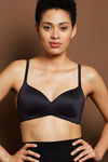 Zivame Padded Non Wired 3/4th Coverage T-Shirt Bra-Black — thumbnail 4