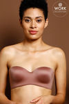 Zivame Padded Wired 3/4th Coverage Strapless Bra-Brown — thumbnail 1
